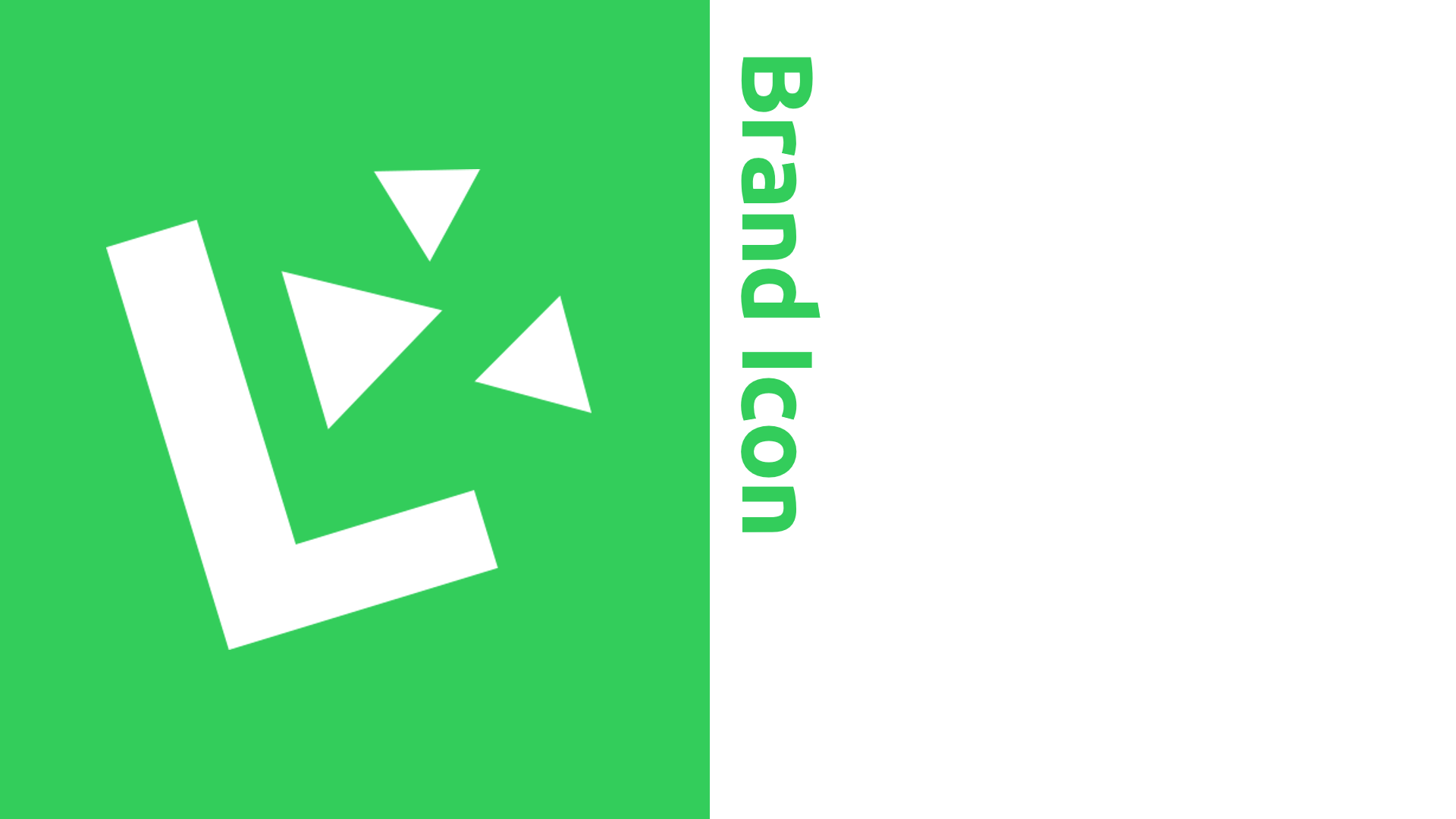 On The Left is The Libreclub Brand Icon, And On The Right Is White Background With Green Text Reading 'Brand Icon'